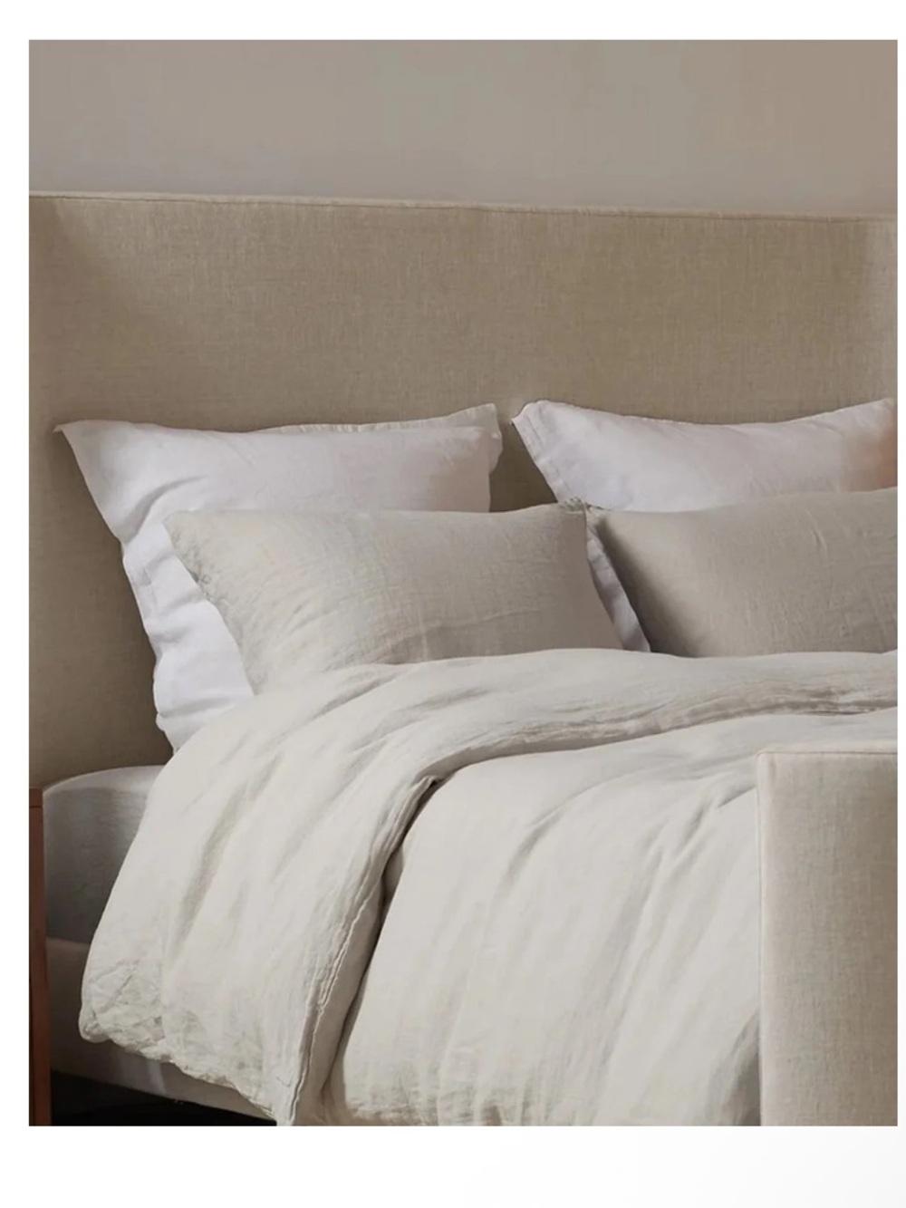 Parachute Linen Pillowcases & Shams in Cream and Olive